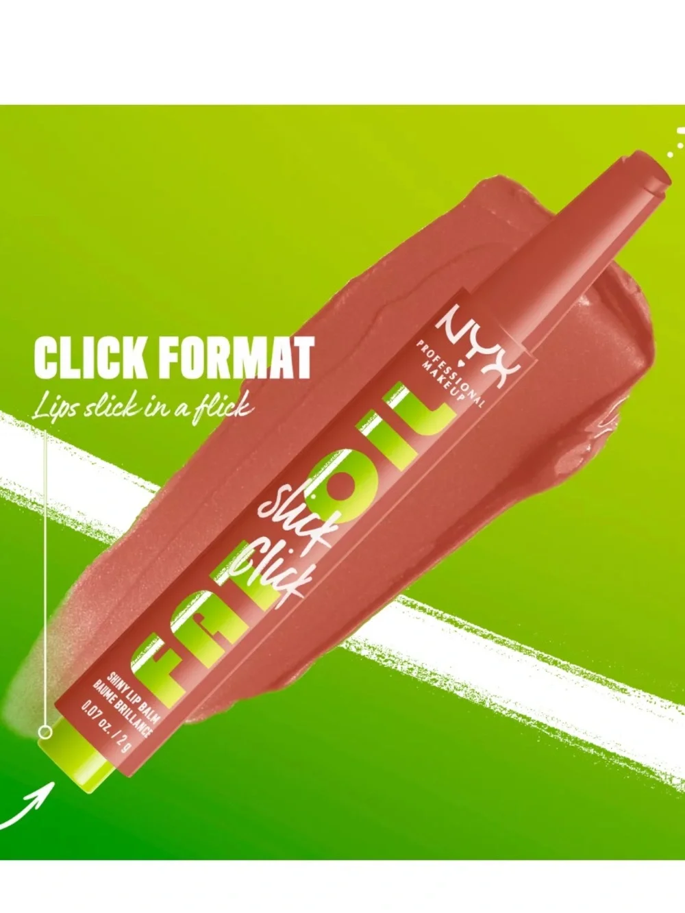 NYX Fat Oil Slick Click Lip Balm in Verified 2g BRAND NEW